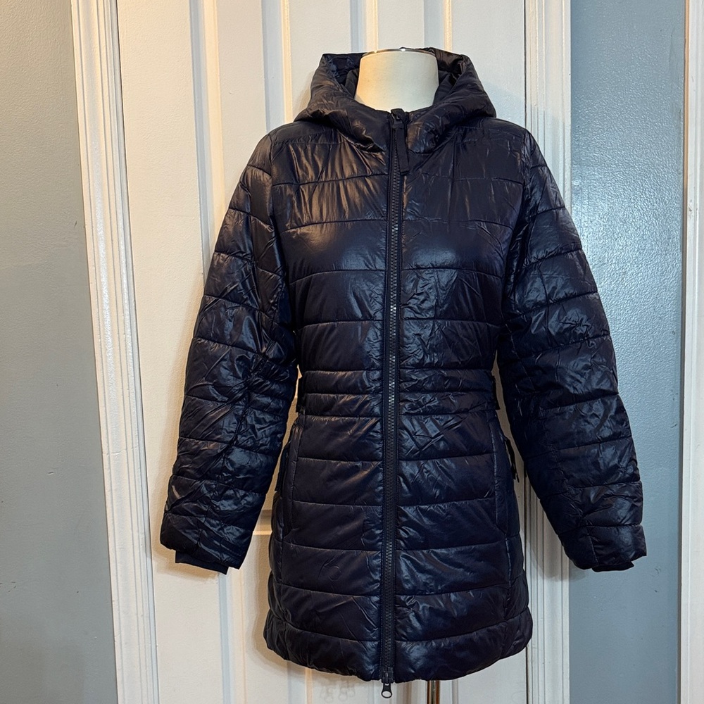 Swiss Tech Women's Dark Blue Quilted Puffer Coat